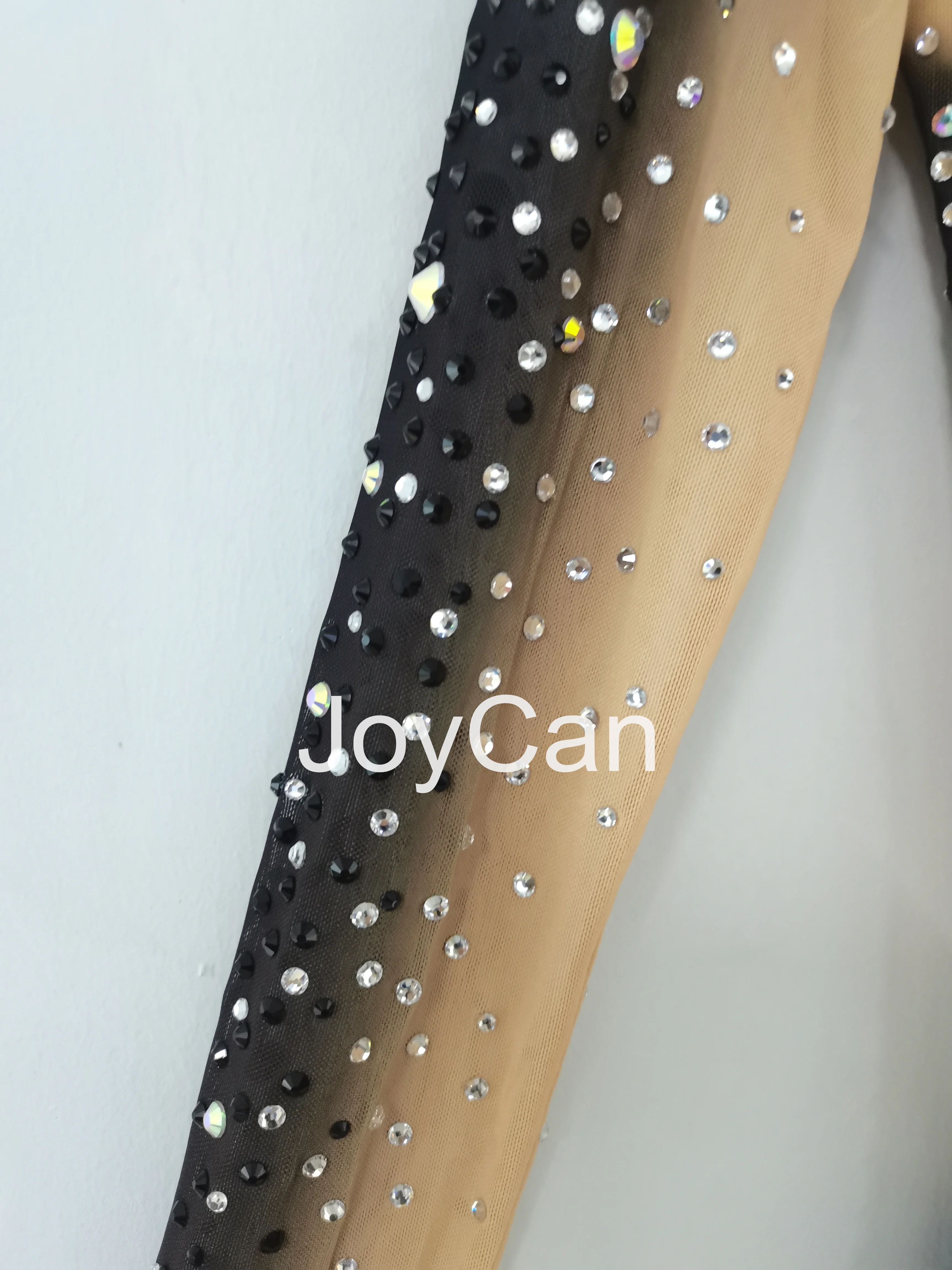 جويكان-أحجار الراين ثدي جمباز للنساء ، سبانديكس أسود ، ملابس رقص أنيقة للفتيات ، منافسة