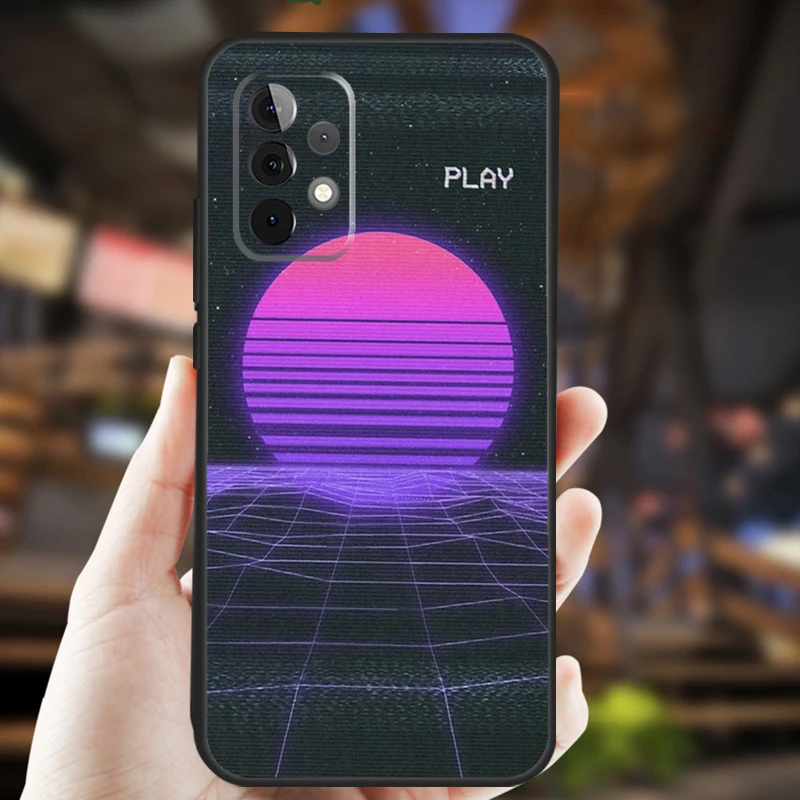 Hot Synthwave Retro 80s Neon For Samsung Galaxy A53 A33 A13 A52 A32 A12 A50 A31 A51 A71 A52S A54 A34 A24 A14 Phone Case