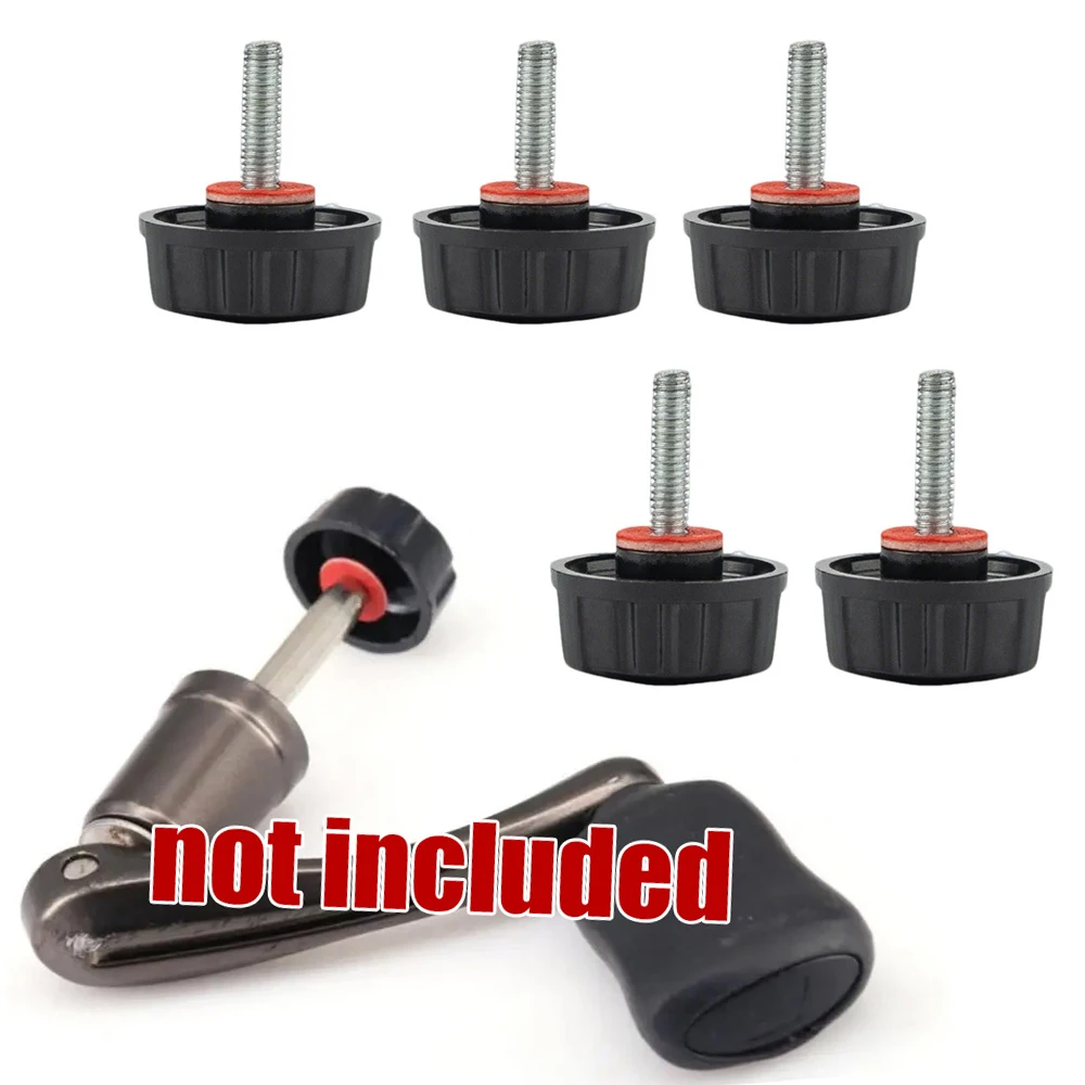 

5x Fishing Reel Handle Replaceable Screw Caps Foldable Spinning Reel Crank Knob Nuts Cover With Pad Fish Tackle Tool Accessories