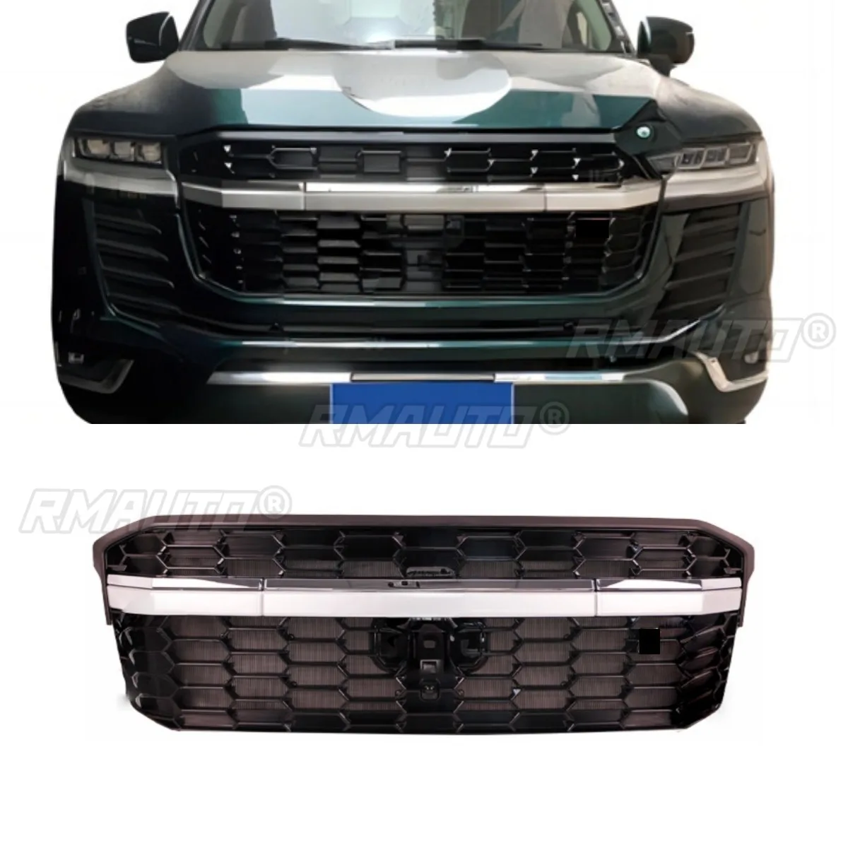 

Car Front Bumper Grill Car Grille Racing Grills With Light for Toyota Land Cruiser LC300 2022 Body Kit Car Accessories