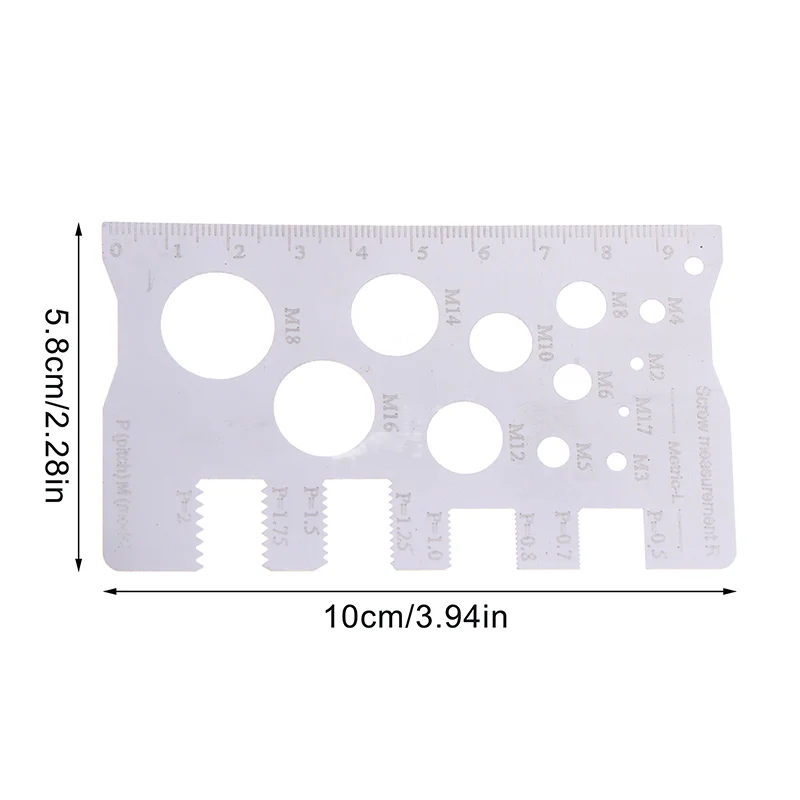 High Accuracy Stainless Steel For Screw Measuring Gauge Tool Bit Bolt Nut Screw Craft Thread Pitch Gauge Measurement Ruler