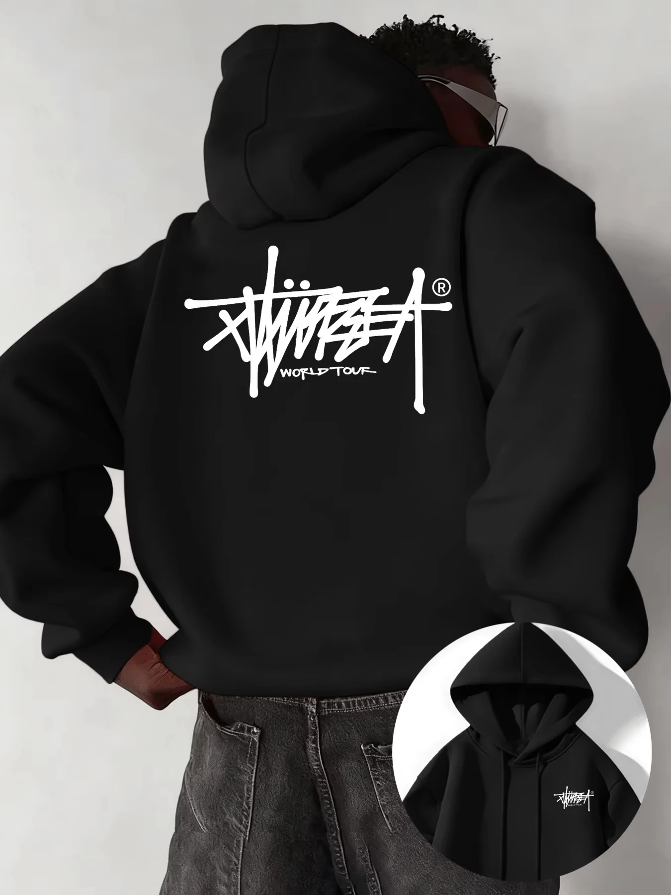 2026 Unisex Graffiti Text Graphic Hoodie Casual Long Sleeve Pullover Sweatshirt