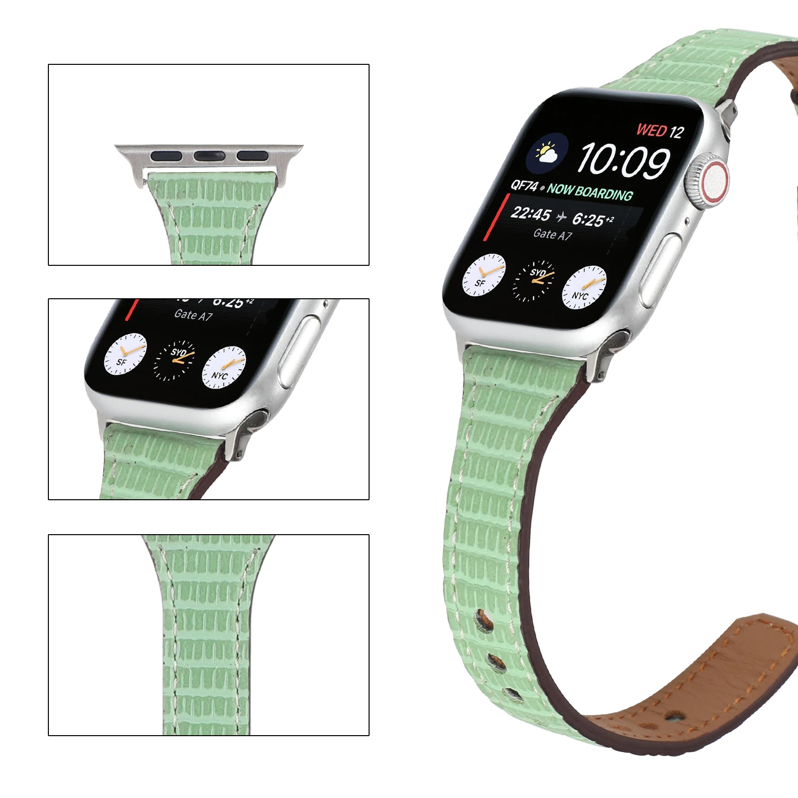 Strap fit iWatch8/7/6/5 49mm Apple Watch with Autumn/Winter Little Red Book Women's small bamboo leather