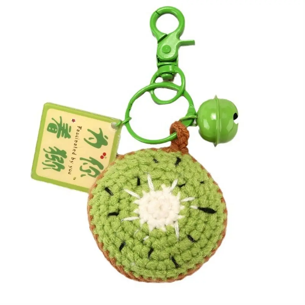 Mango Watermelon Knitted Keychain Pineapple Handmade Crochet Fruit Key Chain Avocado Fresh Cute Weaved Keyrings Women Girls