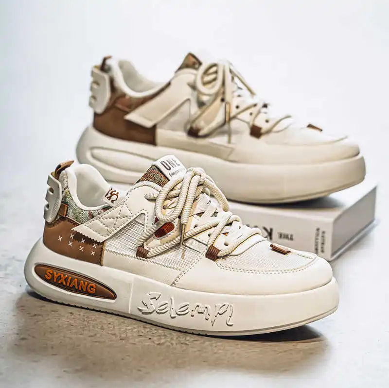 

Мужские белые кеды на плоской подошве для скейтбординга, теннисные лоферы, спортивная обувь, импортный стиль