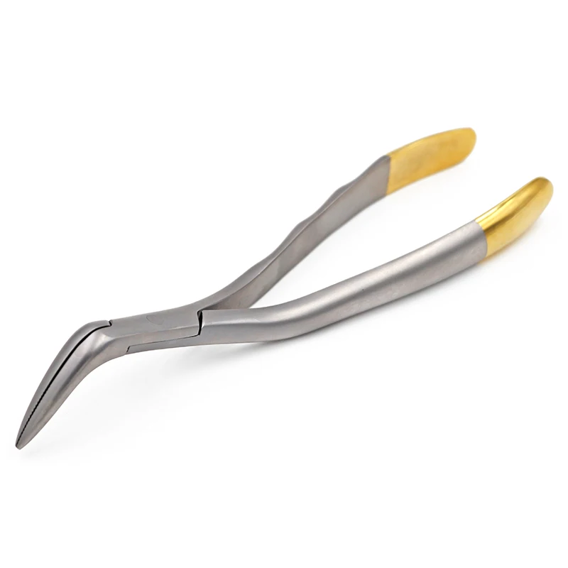 Dental Root Fragment Tooth Extraction Forceps Stainless Steel Curved Beak Serrated Maxillary Mandibular Tools Dentist Instrument