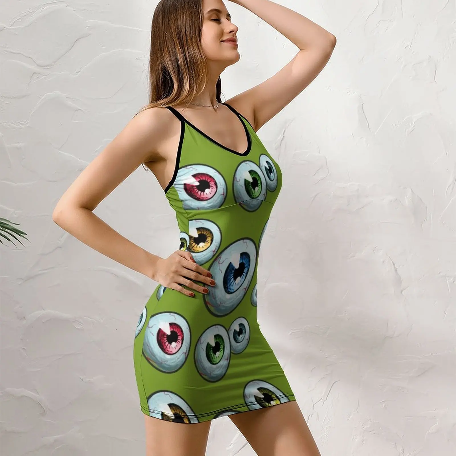 ชุดเดรสทรงสลิงลายตาหรูหรา ชุดเดรสออกงานกลางคืนสำหรับผู้หญิง ชุดเดรสฤดูร้อนสไตล์แอฟริกันสำหรับผู้หญิง เสื้อผ้าผู้หญิง