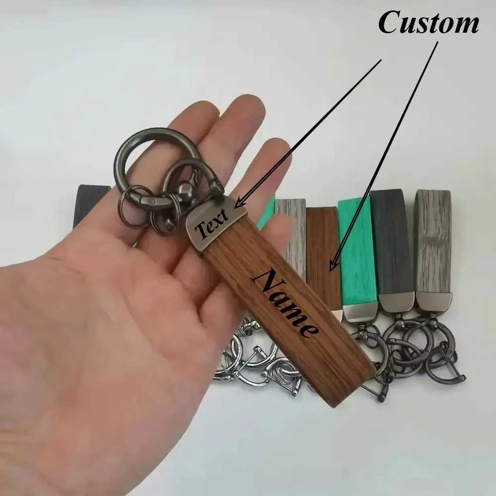 カスタムロゴ名車モトキーホルダー木目調ツリーテクスチャシンプルでファッショナブルなキーリングバッグペンダントキーチェーンリングメタルgif