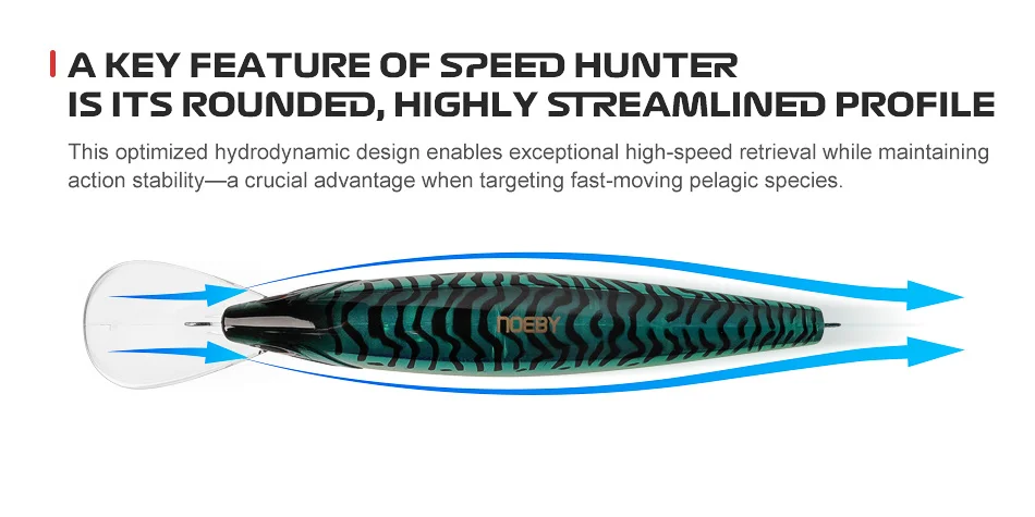 NOEBY 160 mm 54 g Speed Hunter Trolling Minnow Angelköder Schwimmende Oberfläche Künstlicher harter Köder für Big Catch Thunfisch-Angelköder – Detail 5