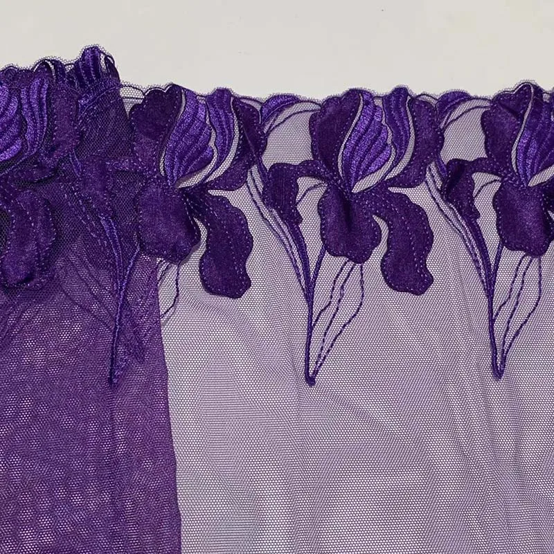 15Yards Two Tones Floral Embroidery Lace Trim Skirt Hem For Clothes Sewing Accessories Lingerie Lace Dress Underware