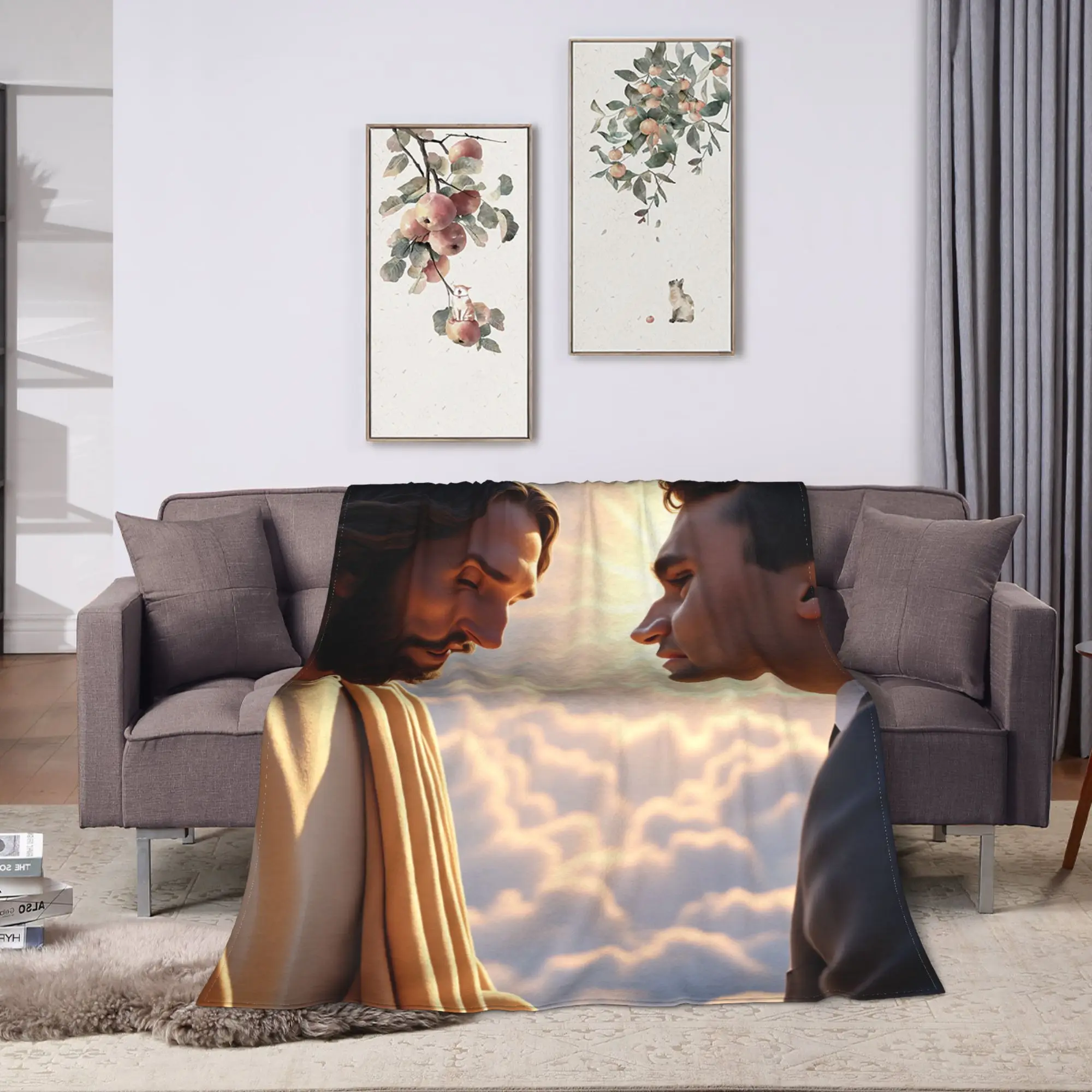 Charlie Kirk Angelic Advocate And Jesus Blanket Quality Super Warm Throw Blanket Winter Boys Couch Chair Comfortable Bedspread