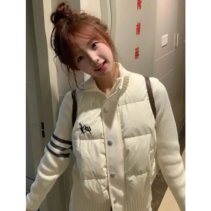 الكورية Sle الوقوف الياقة محبوك المرقعة أسفل القطن Jaet المرأة شتاء دافئ تصميم صغير الحجم معطف الخبز القطن #4