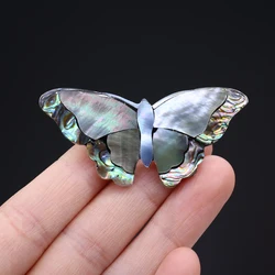 Women Brooch Natural Shell The Mother Of Pearl Shell Butterfly-Shaped Pendant For Jewelry Making Wedding Clothes Gift Droppshing