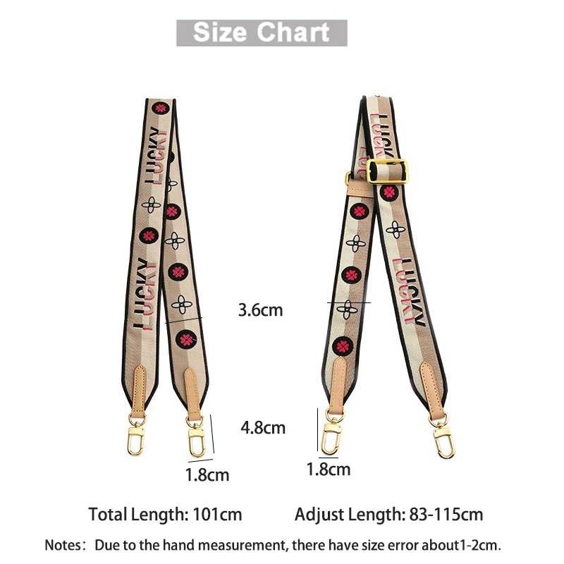 EverToner Adjustable Women Canvas Straps For Crossbody Messenger Shoulder Bag Accessories For Speedy 20 Bag Strap