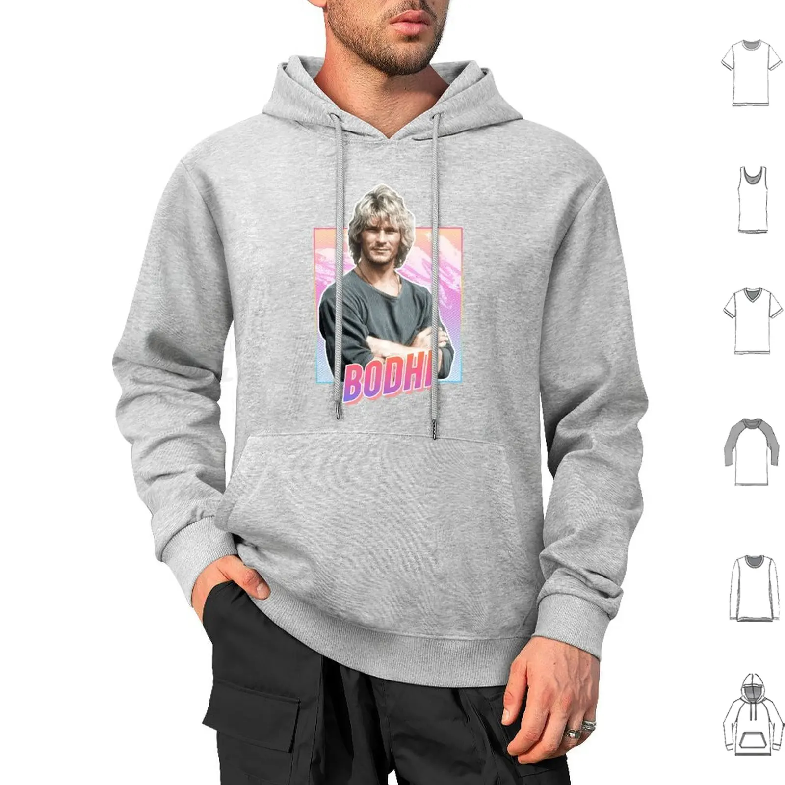 Bodhi-80s Design Hoodies Long Sleeve Bodhi Point Break 90s 1980s Retro Surf 80s Movie Swayze