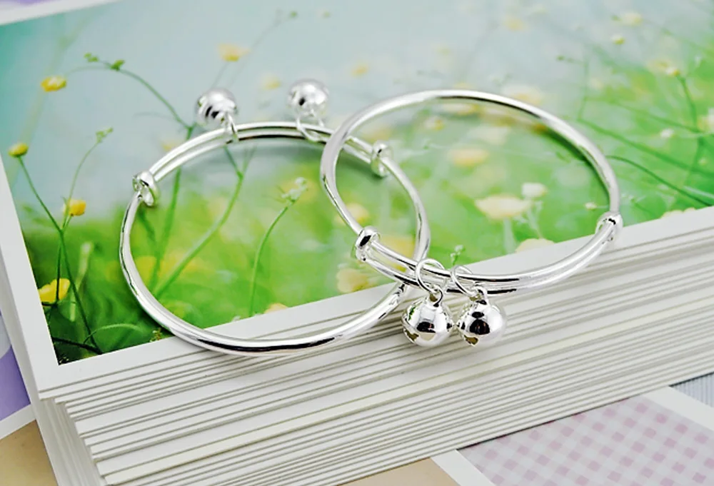 Baby Bracelet 925 Jewelry silver Bell Bracelet & Bangle Femme Custom Jewelry  Charm Bracelet For Child BFF image 5