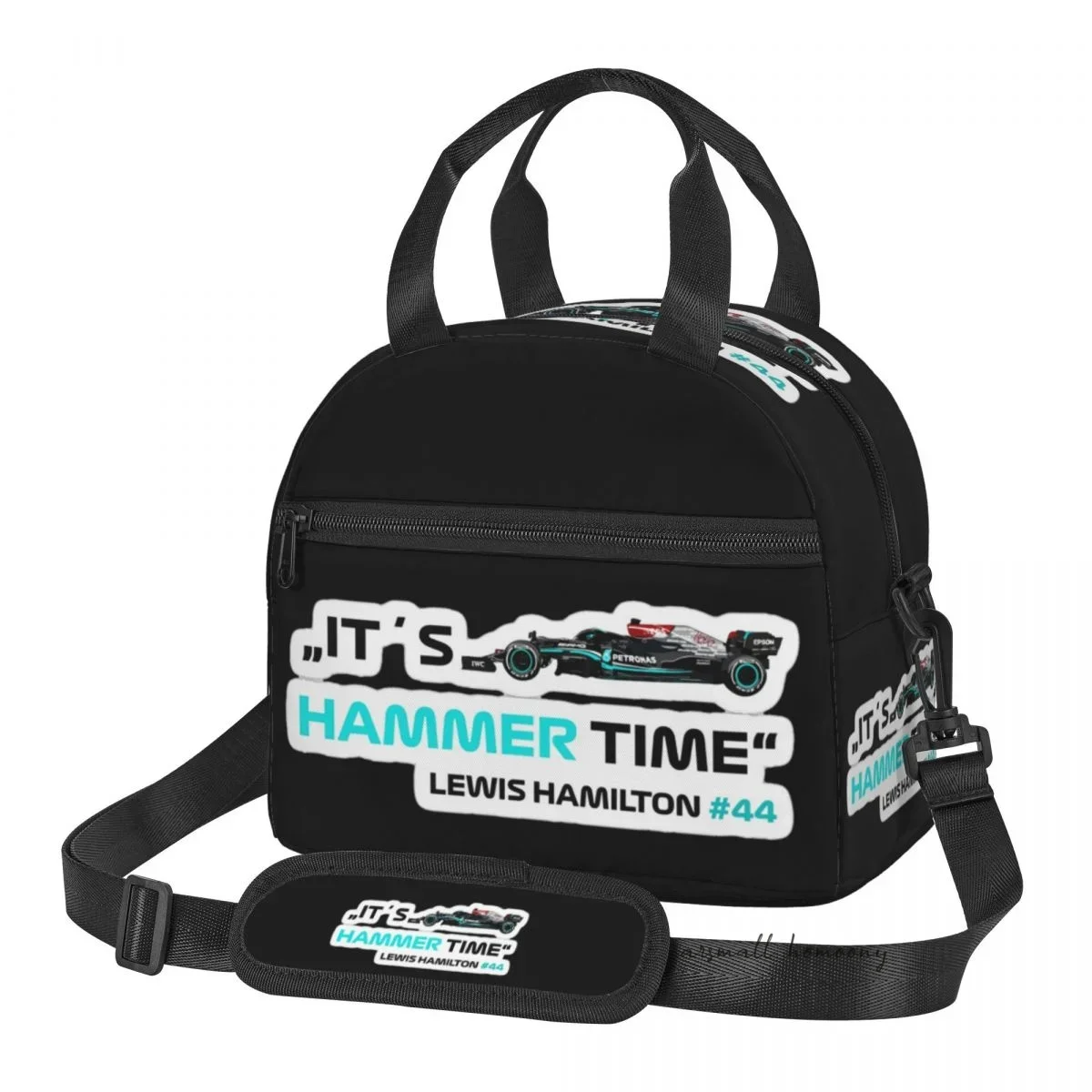 It's Hammer Time #44 Lewis Hamilton Lunch Bag for Women Portable Thermal Insulated Lunch Box Picnic Multifunction Food Tote