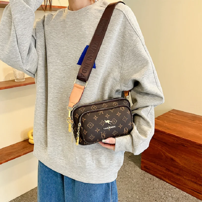 New Women's Fashion Luxury Designer Wallet High Quality Leather Printing Long Purse Clutch Bag Shoulder Bags Crossbody Chest Bag