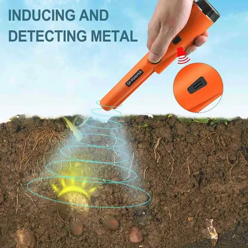 

360° Side-Scan Metal Detector Pointer–High Sensitivity Handheld Pinpointer,Portable Treasure Hunter for Gold,Silver