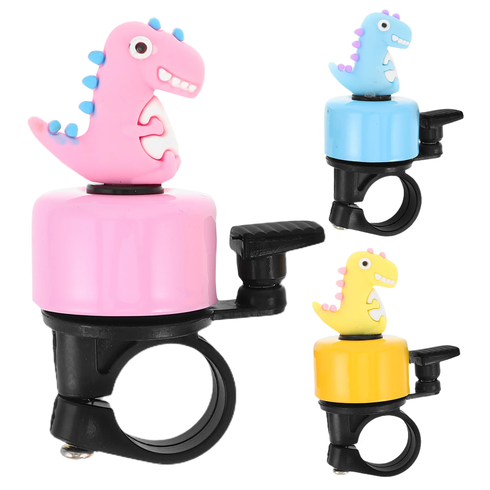 

3Pcs Bike Bell Cartoon Dinosaur Loud Sound Safety Alert Bicycle Accessories for Scooters