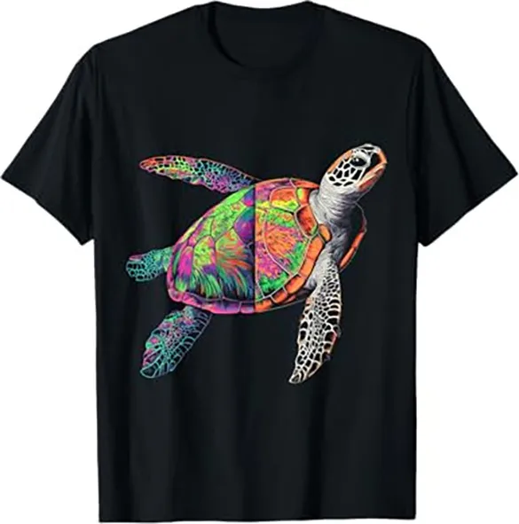 Colorful Sea Turtle | Vibrant Ocean Art T-Shirt