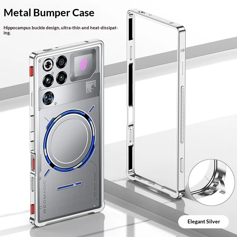 Etui na ZTE RedMagic 11 11S Pro Plus Pro + nowa metalowa ramka odprowadzająca ciepło, poczucie gołego telefonu, osłona, odporny na wstrząsy bumper, funda — zdjęcie produktu 2