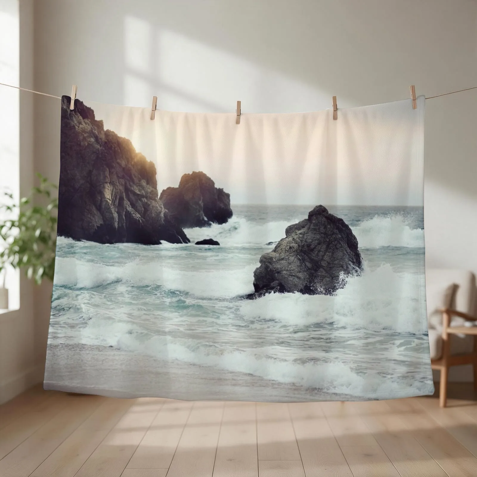 New West Coast Beach Throw Blanket Furrys christmas gifts Baby Sleeping Bag Blankets