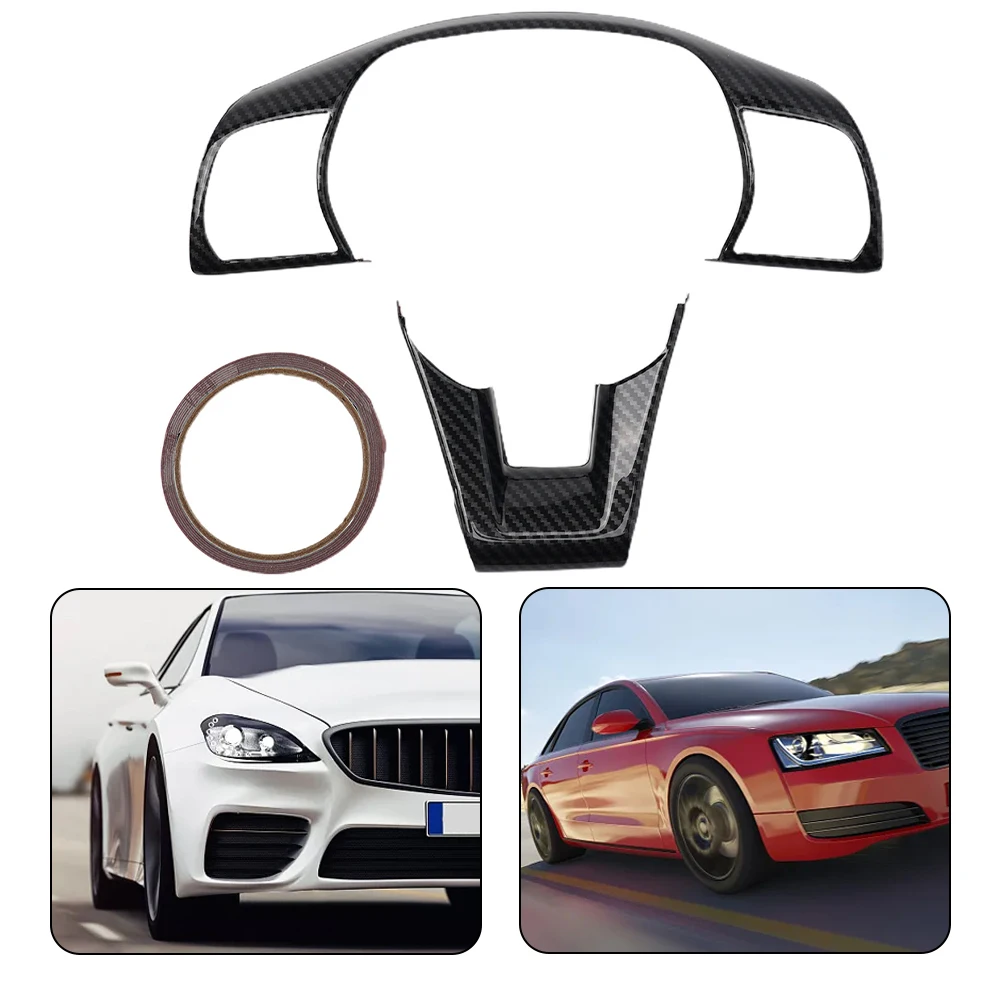 Enhance the Look of Your For Hyundai Sonata 2015 2019 with Scratch Proof Carbon Fiber Steering Wheel Button Cover Trim Set of 2