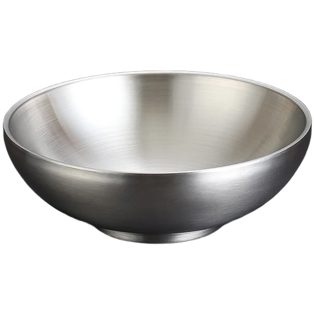 304 Stainless Steel Serving Bowl for Asian Cuisine Double Layer Design Improved Heat Retention Scratch Resistant