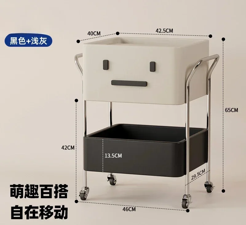 

Movable trolley living room sofa side several bedrooms multi-layer storage rack