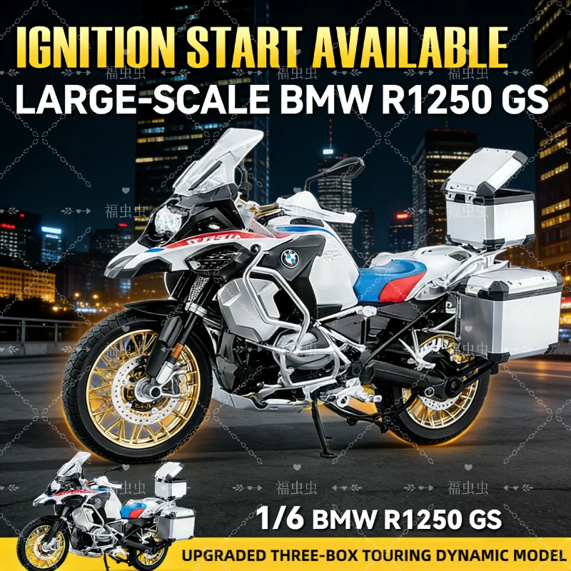 

Spray 1:6 FOR BMW R1250 GS ADV Alloy Metal Diecast Motorcycle Model Trendy Ornaments Collection Toys Car Gift boy Birthday 11