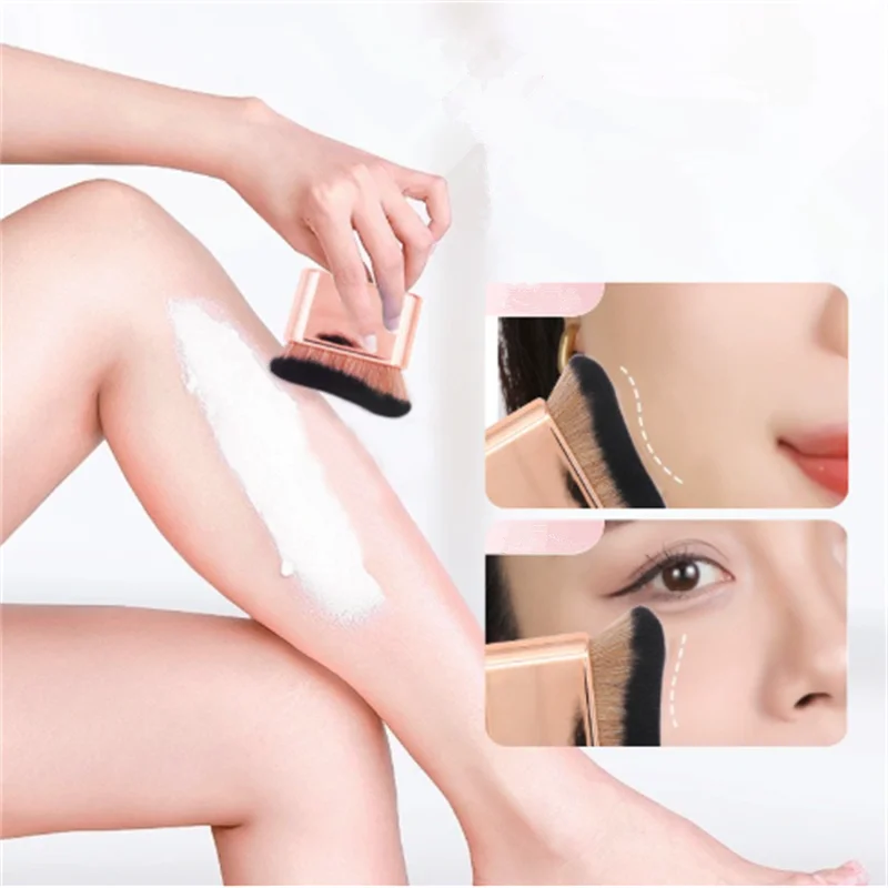 Zachte haren Multifunctionele lichaamsborstel Grote platte blushborstel Golvende foundationborstel voor vloeibare BB Cream make-up applicator
