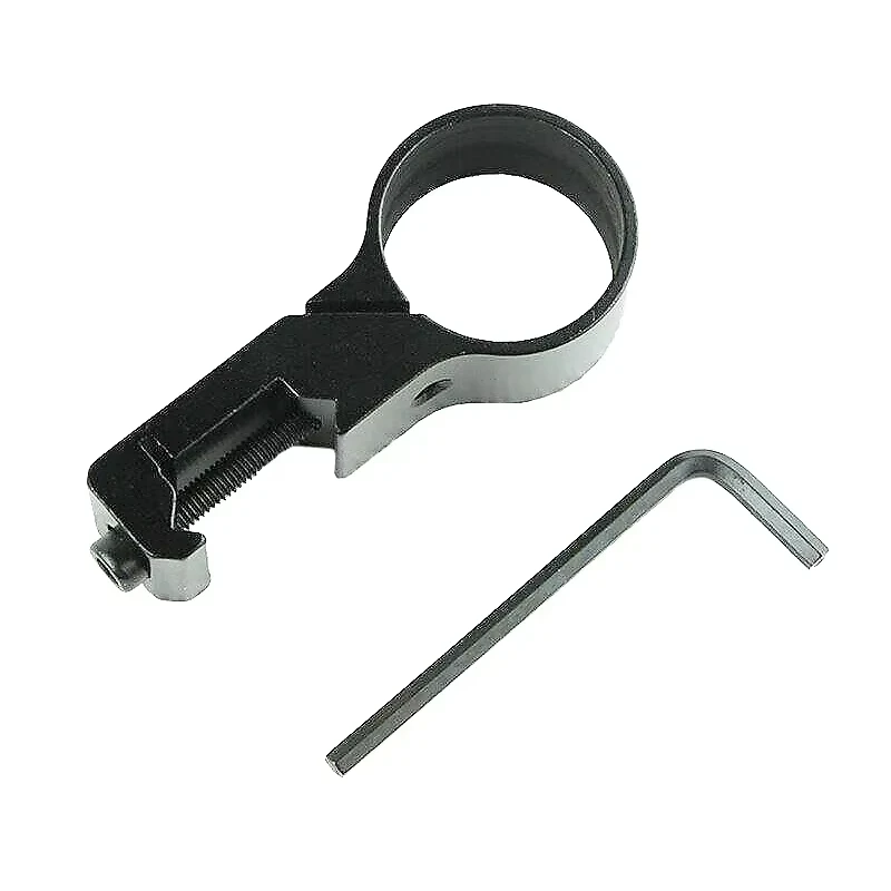 DIZETION Ultralight 90 Degree Offset Side 1 Inch Ring Scope Mount Adapter Tube 20mm 7/8 Inch For Flashlight Torch Laser Hunting