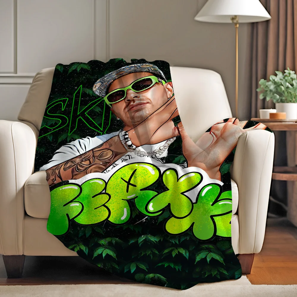 Ferxxo Cool F-Feid Singer Blanket Perfect Gift For Sofa Office Bed Plane Travel Sleep Read Relax Camping
