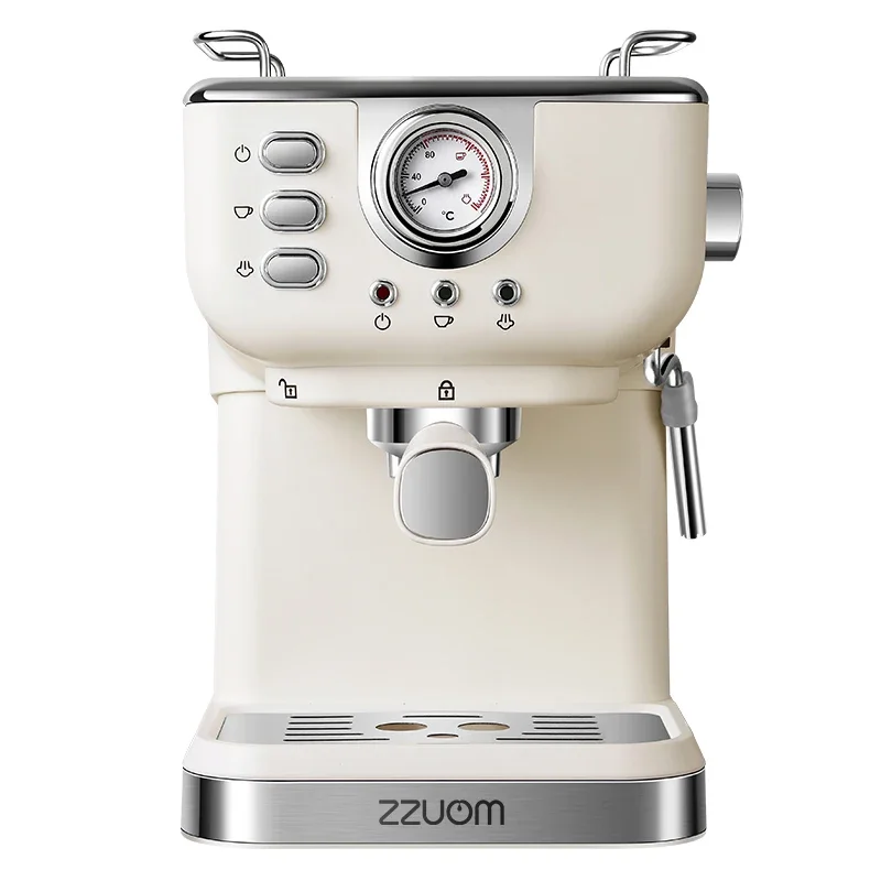 ZZUOM Coffee Machine Household Small Multi-functional Full Semi-automatic Italian Concentrated Steam Milk Foam Machine 220V