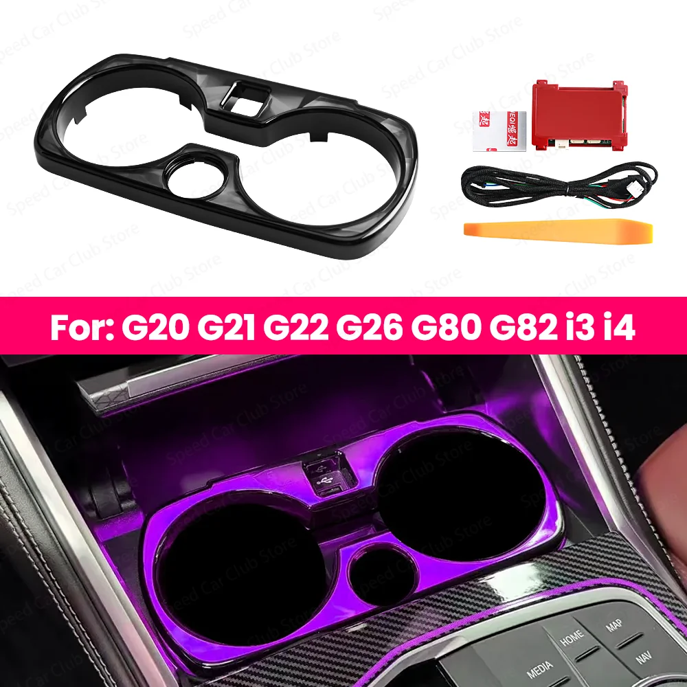 

NEW Crystal Cup Holder Light Ambient Lighting For BMW G20 G21 G22 G23 G26 G80 G82 G83 I3 I4 Automotive Interior Supplies