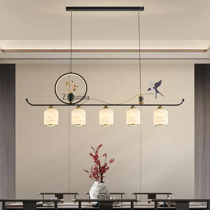 *Nuovo lampadario da ristorante cinese Lampada da sala da tè in stile cinese Zen Lampada da bar con parole atmosferiche di fascia alta semplice