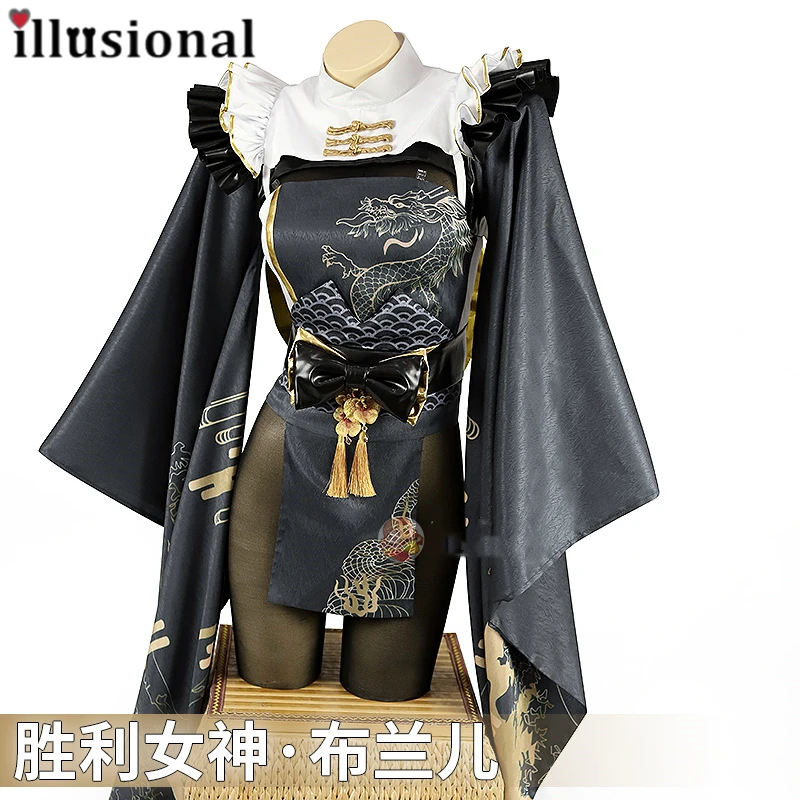 illusional GODDESSOFVICTORY Blanc Cosplay Costume for women Kimono White Rabbit Sexy dress female