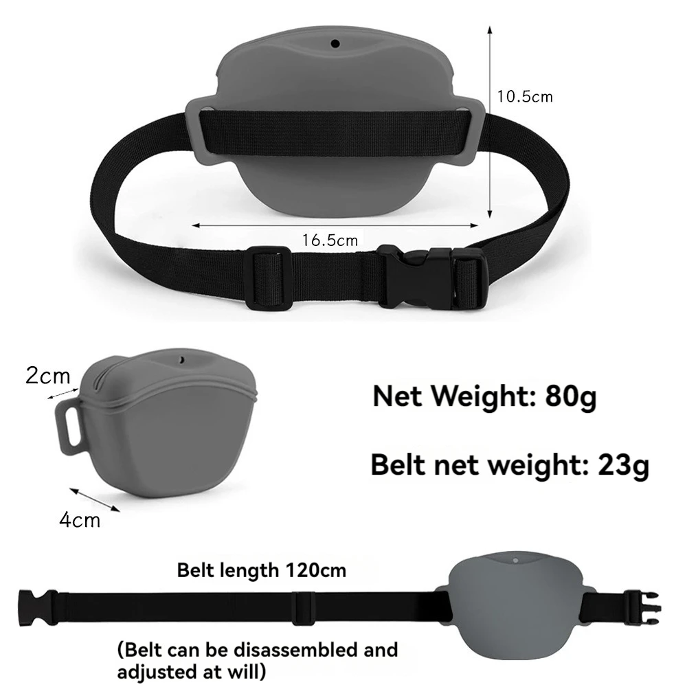 مستلزمات الحيوانات الأليفة سيليكون الكلاب علاج حقيبة الحيوانات الأليفة المحمولة تدريب الكلاب الخصر حقيبة في الهواء الطلق المغذية جرو وجبة خفيفة مكافأة حقيبة التخزين مع حزام #3