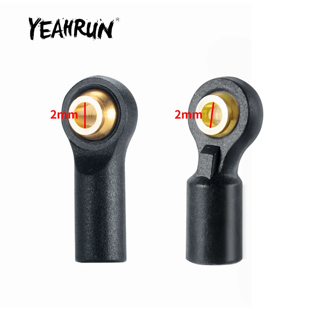 YEAHRUN 10 Pcs Plastic M2 Steering Link Rod Ball Head Joint End for Axial Tamiya RC Car Crawler Boat Airplane Helicopter Model