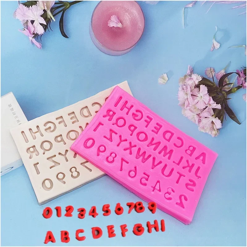 DIY Number Letter Fondant Silicone Mould Cake Decoration Sugar Tools Baking Sugarcraft Kitchen Chocolate Cookies Making Mold