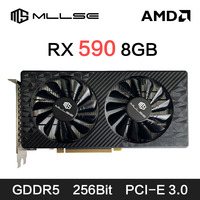 MLLSE AMD RX 590 8GB 2304SP Gaming Graphics Card GDDR5 256Bit PCI-E 3.0 x16 6Pin Radeon GPU Rx 590 Video Card Placa De Video