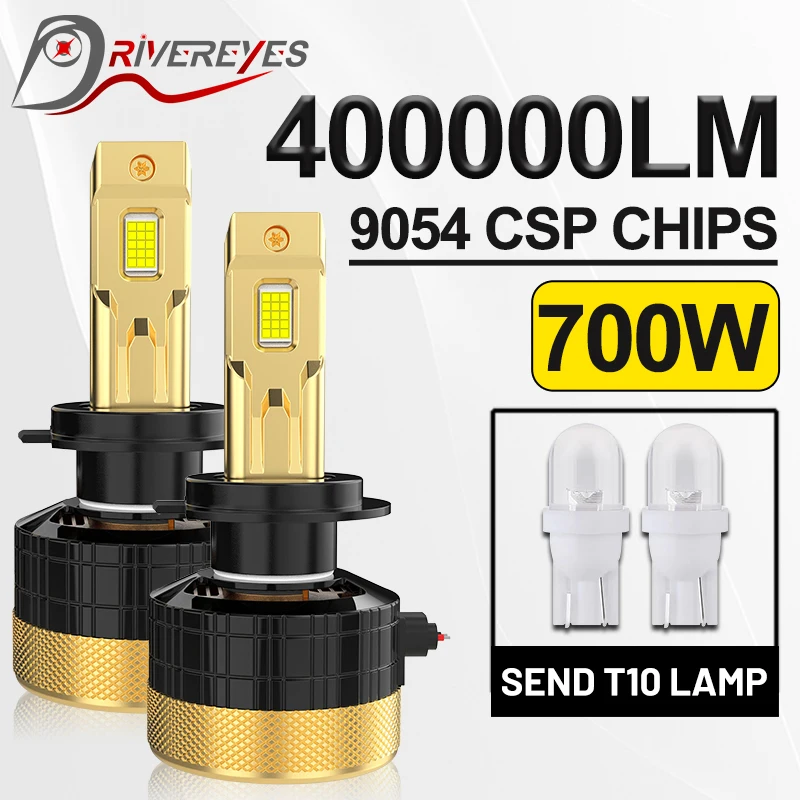 

400000LM H7 H4 H11 LED Headlight Canbus 700W High Power H1 H8 H9 HB4 HB3 9005 9006 9012 HIR2 H16 Turbo Lamp 6000K White Fog Lamp