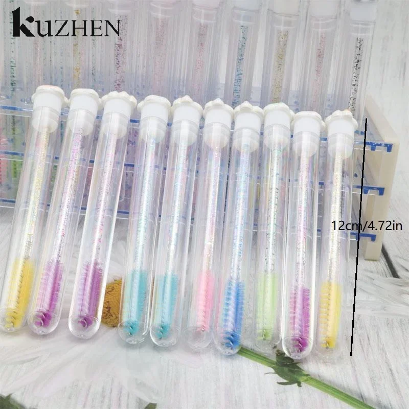Cartoon Cat Paw Eyelash Brush Tube Disposable Mascara Wands Tube Reusable Lash Spoolies Brush Dustproof Cleaner Storage Tubes