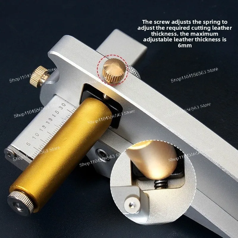Adjustable DIY Belt & Wire Cutter - Leather Craft Cutting Tool for Thickness Control