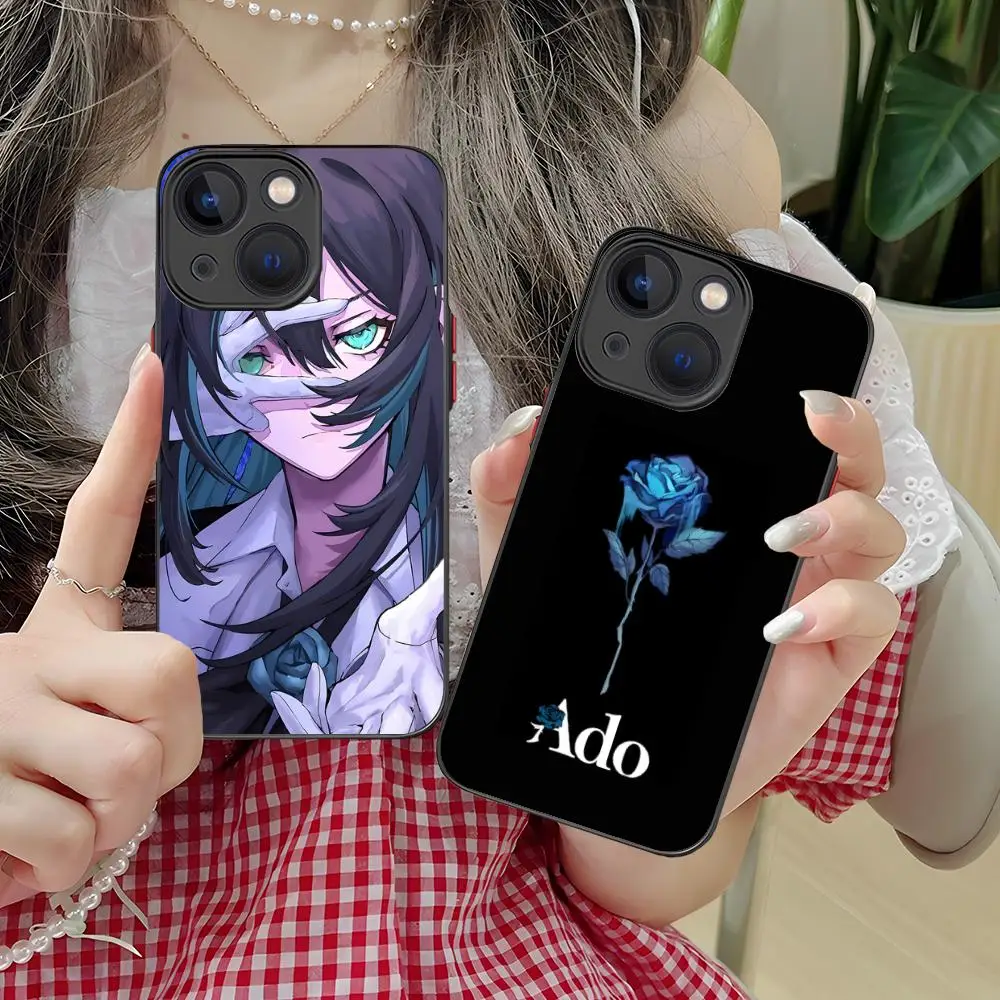 

Ado Rose Mobile Phone Case for iPhone 16 15 14 13 12 11 X XR XS 8 7 Pro Max Plus Mini Colour Silicone Protective Cover Pretty