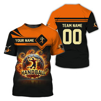 Custom Name Number Handball T-shirt Men Personalized T Shirts Sports Player Team Short Sleeve Tops Summer Round Neck Tee Shirt