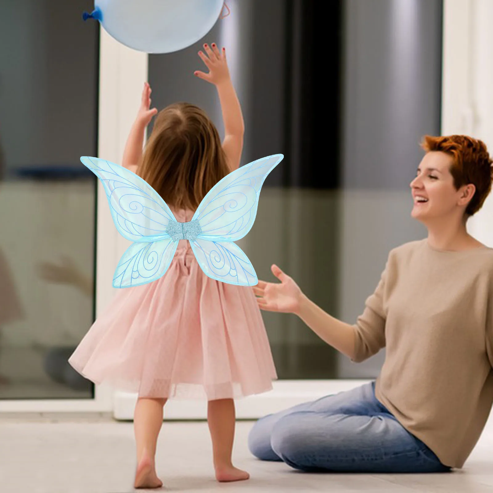 Aile de fée Cosplay avec aile de papillon lumineuse pour femmes, décor de fête de Festival, accessoire de Costume magique