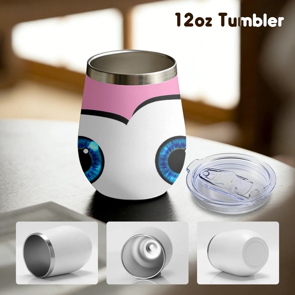6 Colors Eyes Heated Vacuum Flasks 12oz Insulated Wine Tumbler Vacuum Coffee Mug Travel Household Office Drinking Mug