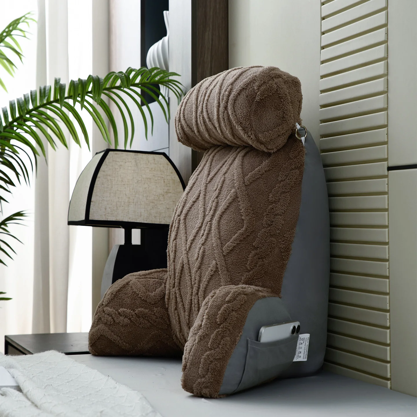 

Бархатная треугольная подушка изголовья клина, съемный чехол, подушка изголовья, подушка для позиционирования спинки, подушка 75x57 см